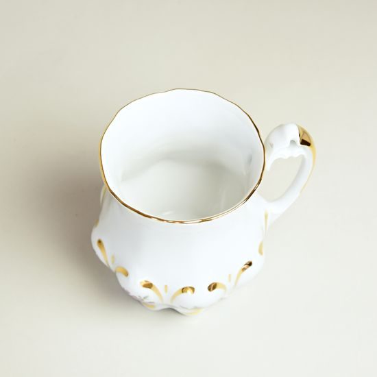 Mug 200 ml, flowers, QueensCrown porcelain Bohemia