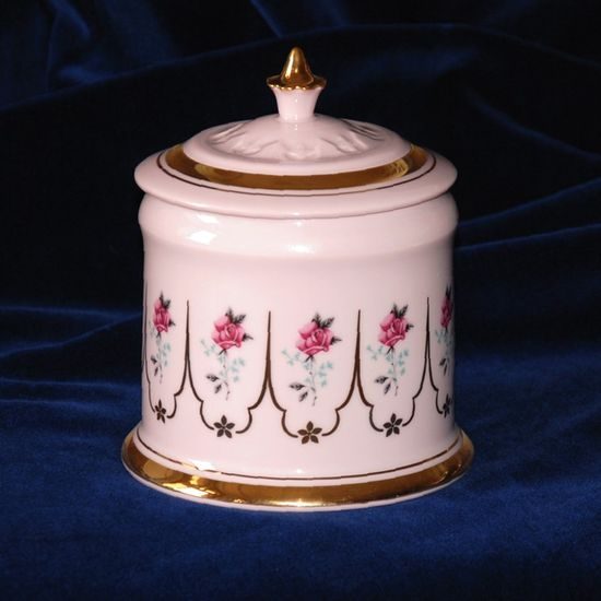 Dose round 13,5 cm, decor 267, Rose China Chodov