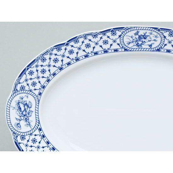 Rose 80090: Oval flat dish 32 cm, Thun 1794, karlovarský porcelán