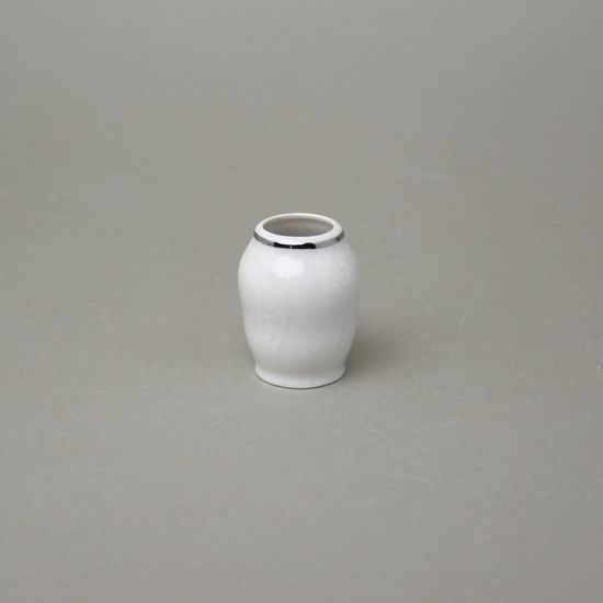 Dose for toothpicks, Thun 1794 Carlsbad porcelain, BERNADOTTE platinum band