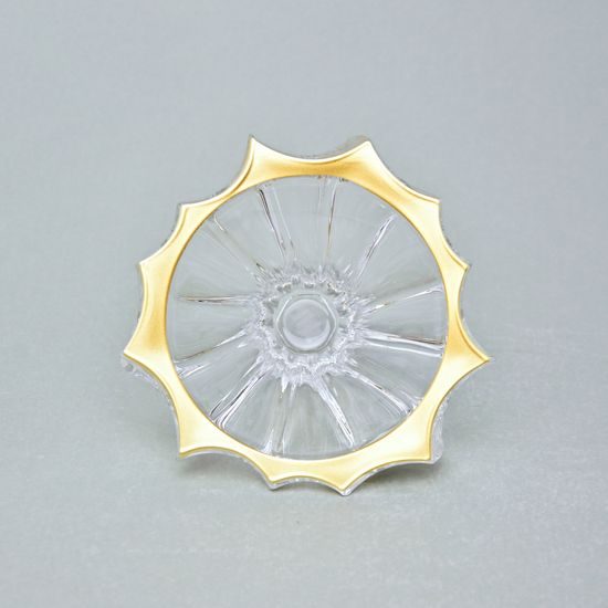 Křišťálová mísa Plantica, Zlatá linka, 15 cm, Aurum Crystal