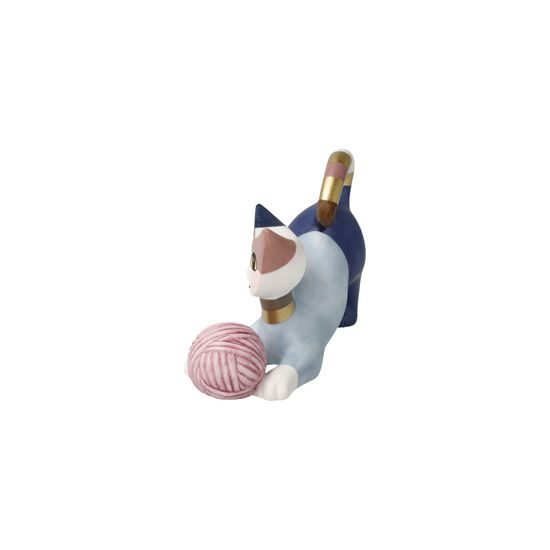 Cat Gioco col gomitolo 10 / 4 / 6cm, biscuit china, Cats Goebel R. Wachtmeister