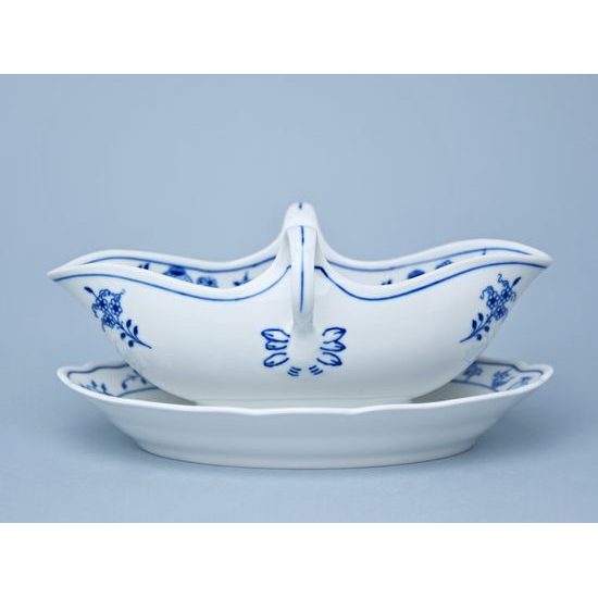 Sauceboat oval with stand 550 ml, Original Blue Onion Pattern