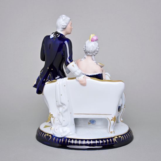 Kanapíčko rokoko 22 x 17,5 x 26 cm, Isis, Porcelánové figurky Duchcov