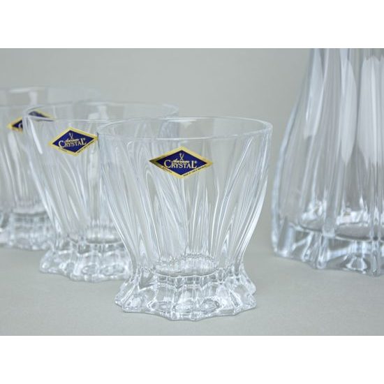 Crystal whiskey set Plantica 1+4, Aurum Crystal