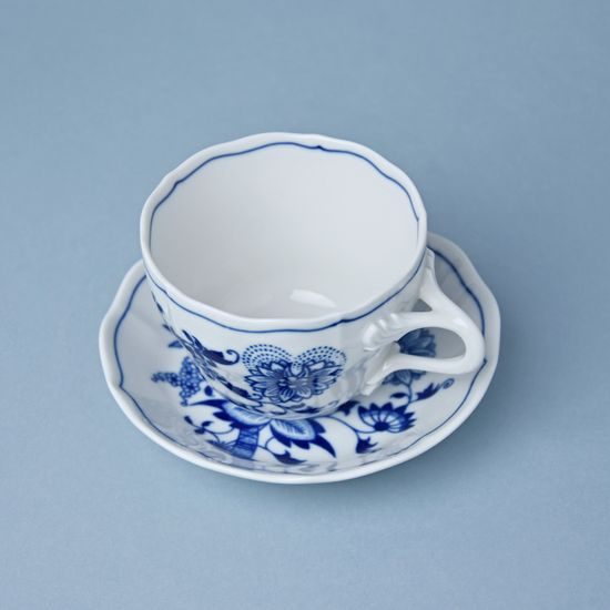 Cup and saucer A/2 + A/1, 170 ml and 13 cm for coffee, Original Blue Onion Pattern