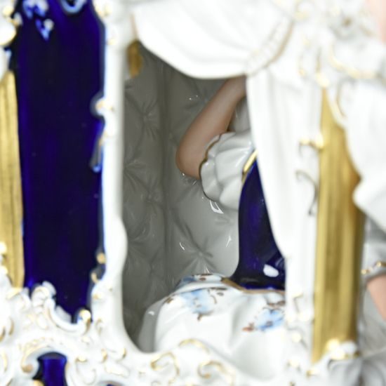 Nosítka rokoko 35 x 24 x 28,5 cm, Isis, Porcelánové figurky Duchcov