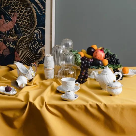 Šálek 250 ml + podšálek 16,5 cm na cappuchino - Labutě, Míšeňský porcelán