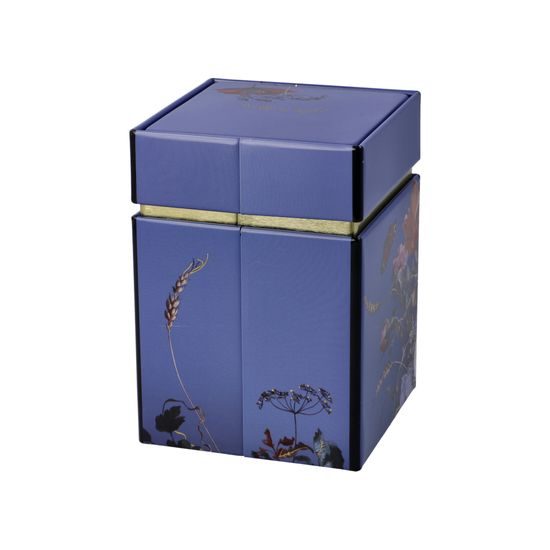 Tea tin Summer Flowers 7.5 / 7.5 / 11cm, metal, Jan Davidsz de Heem, Goebel