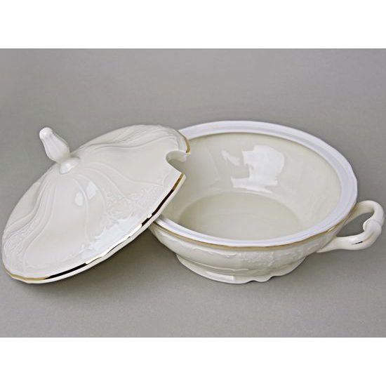 Mísa polévková 1,5 l (zeleninová), Thun 1794, karlovarský porcelán, BERNADOTTE ivory + zlato