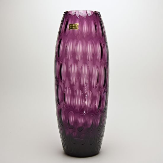 Egermann: Vase Amethyst Olive, h: 31 cm, Crystal Vases Egermann