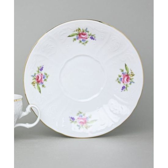 Saucer 180 mm, Thun 1794 Carlsbad porcelain, BERNADOTTE Meissen Rose