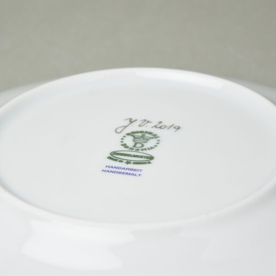 Plate dessert 19 cm, Original Green Onion pattern + platinum