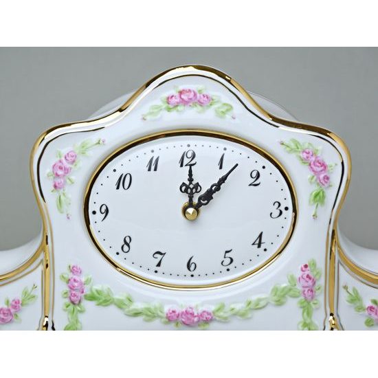 Empire style clock Komtesa 27 x 9 x 17 cm, White plus Gold, Clocks
