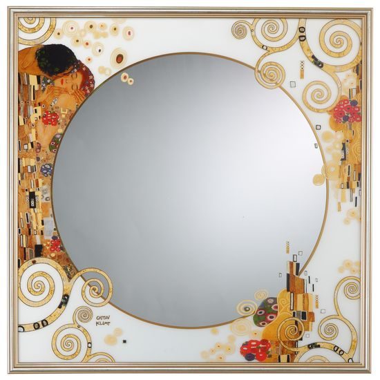 Zrcadlo Polibek, 52 / 1,5 / 52 cm, sklo, G. Klimt, Goebel