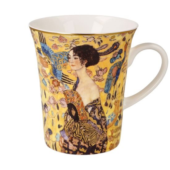 Mug 400 ml Lady with Fan, porcelain, G. Klimt, Goebel