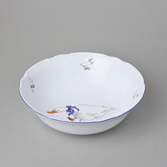 Constance husy, Mísa 23 cm hluboká, Thun 1794, karlovarský porcelán