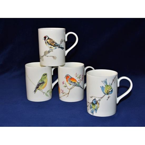 Ptačí kolekce - stehlík: Hrnek Lucy 320 ml, anglický kostní porcelán, Roy Kirkham