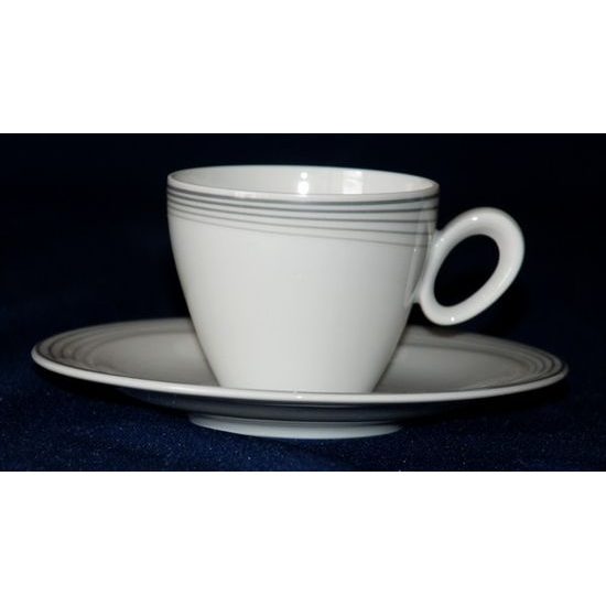 Cup mocca 100 ml and saucer, Trio 23328 Nero, Seltmann