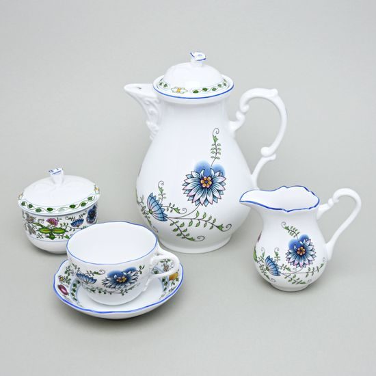 Coffee set for 6 pers., COLOURED ONION PATTERN