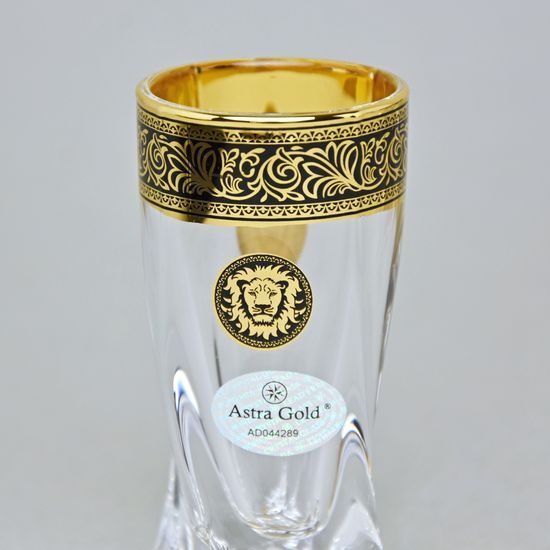 Astra Gold: Liqueur (shot) cup 50 ml, 1 pcs., Quadro crystal, Lilit and Leo Golden Black decor
