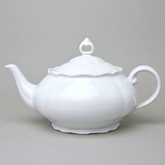 Verona white: Tea pot low 1300 ml, G. Benedikt 1882, bottom sign