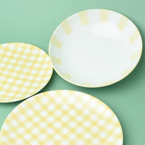 Plate set for 4 pers., yellow, G. Benedikt 1882