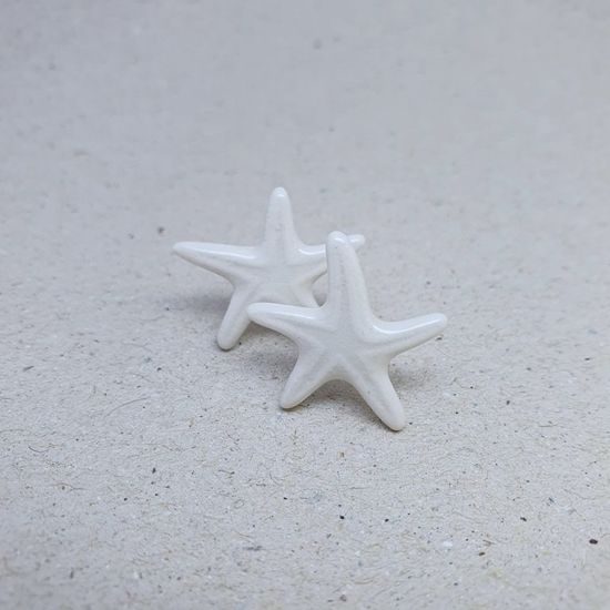 Earings: Starfish, Porcelain Jewels Studio Mallys