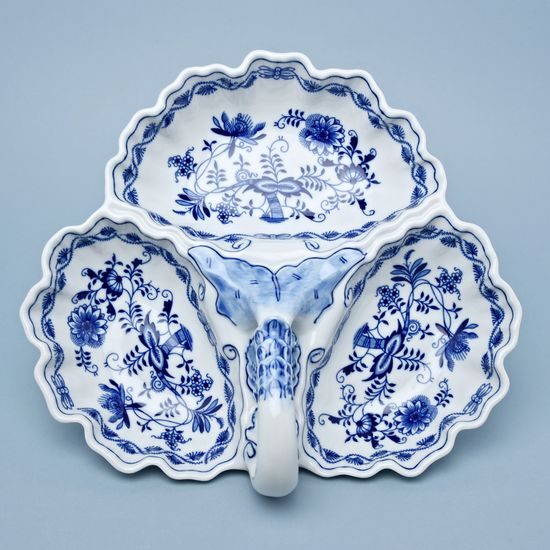 3-Compartment dish 30 cm, Original Blue Onion Pattern