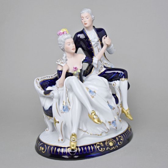 Kanapíčko rokoko 22 x 17,5 x 26 cm, Isis, Porcelánové figurky Duchcov