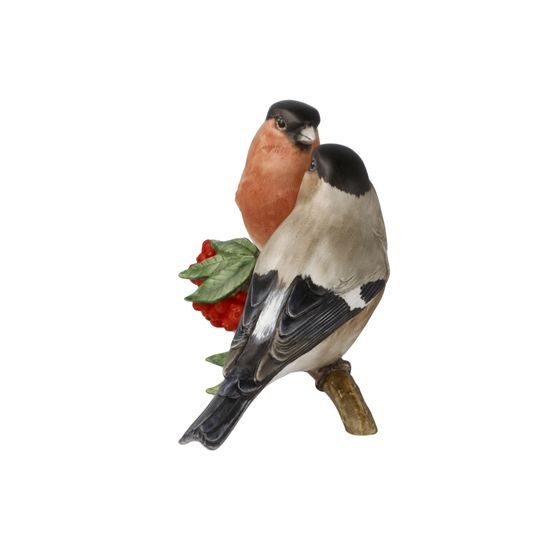 Bullfinch couple 23,5 / 8,5 / 11 cm, biscuit porcelain, Goebel