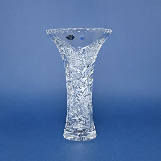 Crystal Hand Cut Vase, Comet, 245 mm, Crystal BOHEMIA