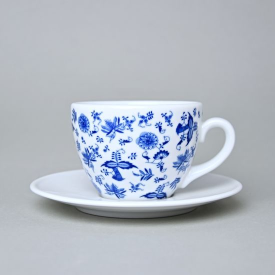 Cup 250 ml and saucer 15 cm Milada, Fragments of Onion Pattern, Blue, Český porcelán a.s.