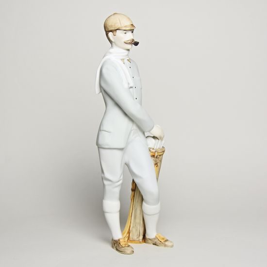 Golfový hráč 8 x 8 x 26 cm, Pastel, Porcelánové figurky Duchcov