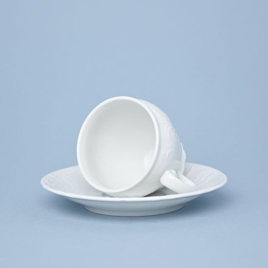 Frost no line: Coffee cup and saucer 150 ml / 14 cm, Thun 1794 Carlsbad porcelain, BERNADOTTE