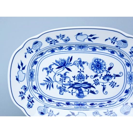 Flat oval dish 24 cm, Original Blue Onion Pattern