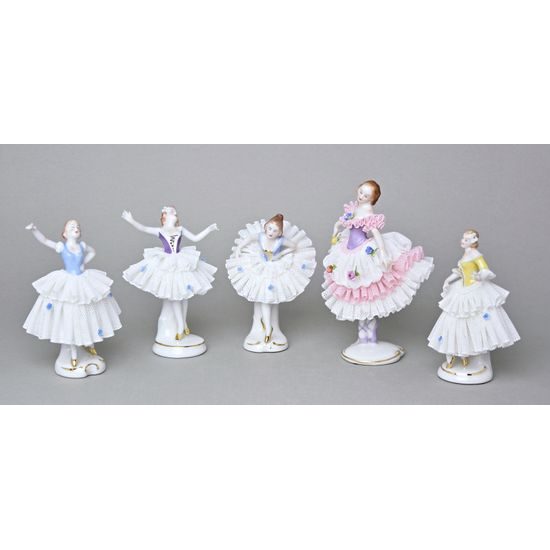 Tanečnice s krajkou, 12 x 9 x 15 cm, Porcelánové figurky Aelteste Volkstedter