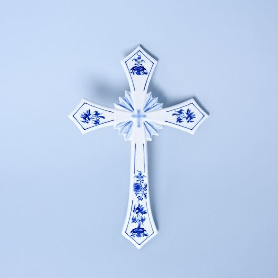 Holy Cross 30 cm, Original Blue Onion Pattern