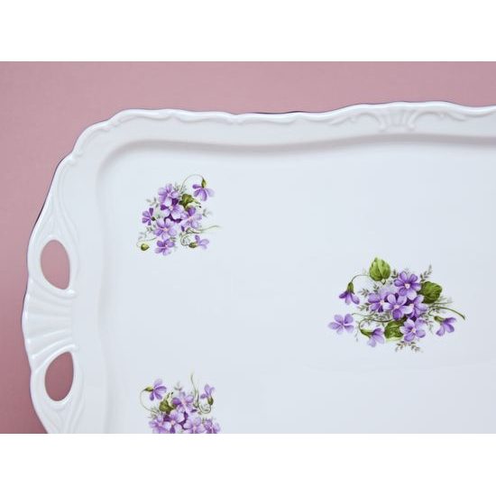 Tray Aida 45 x 25 cm s uchy, Violet, Cesky porcelan a.s.