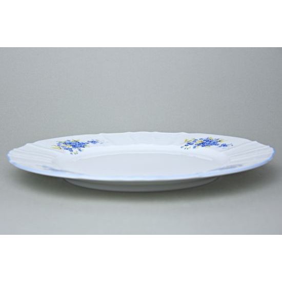 Dish round flat (club plate) 30 cm, BERNADOTTE Forget-me-not-flower