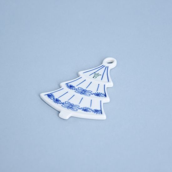 Christmas decoration - tree 8,5 cm, Original Blue Onion Pattern