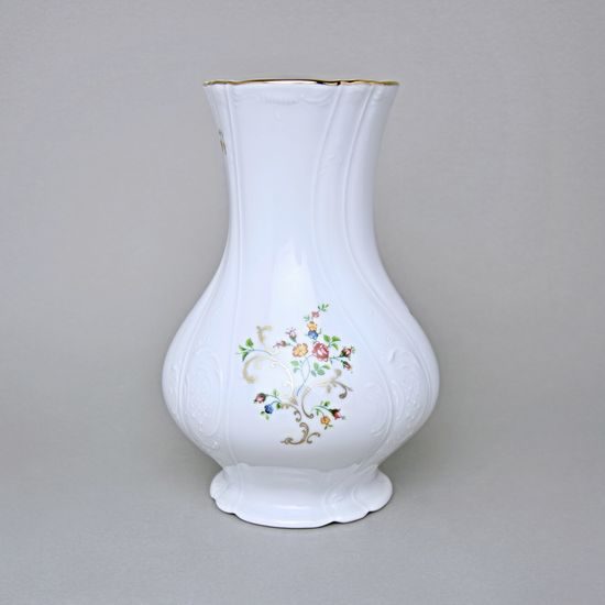 Vase 23,5 cm, Thun 1794, Carlsbad porcelain, BERNADOTTE flowers with gold