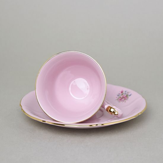 Cup 140 ml and saucer coffee, decor 13, Leander, rose china