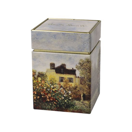 Tea tin Claude Monet - The Artsts House, 7,5 / 7,5 / 11 cm, Metal, Goebel