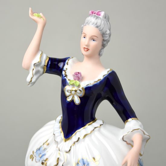 Lady Rococo 13 x 10,5 x 21,5 cm, Purple, Porcelain Figures Duchcov