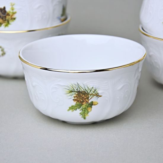 Miska na rýži 11 cm, sada 6 ks.,Thun 1794, karlovarský porcelán, BERNADOTTE myslivecká