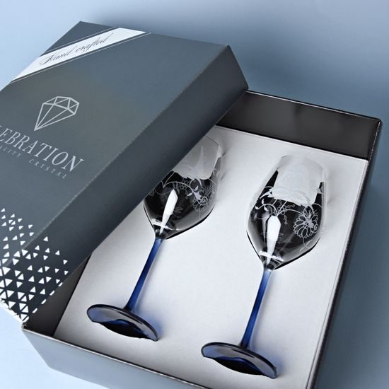 Celebration - Cibulák - Broušené skleničky na bílé víno 360 ml, 2 ks