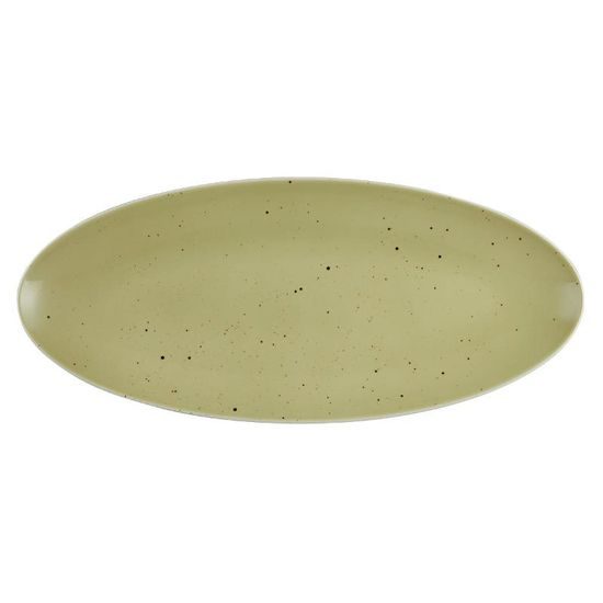 Platter oval 43 x 19 cm, Life Olive 57012, Seltmann Porcelain