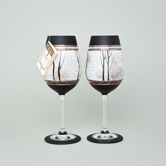 Studio Miracle: Wine Glasses, 2 pcs. 300 ml, Hand-decorated by Vlasta Voborníková