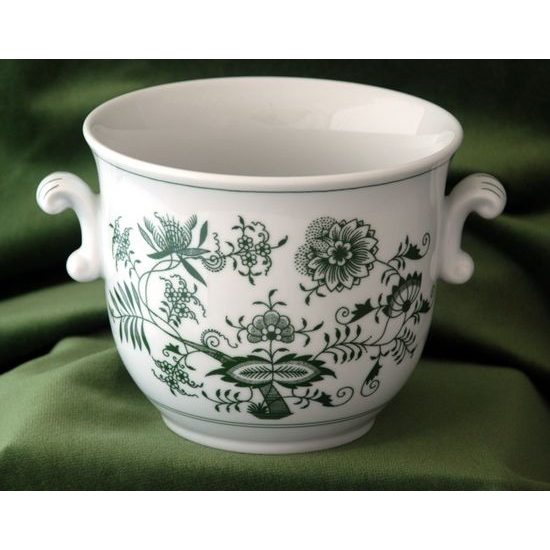 Flower pot 16 x 13,5 cm, Green Onion Pattern, Cesky porcelan a.s.